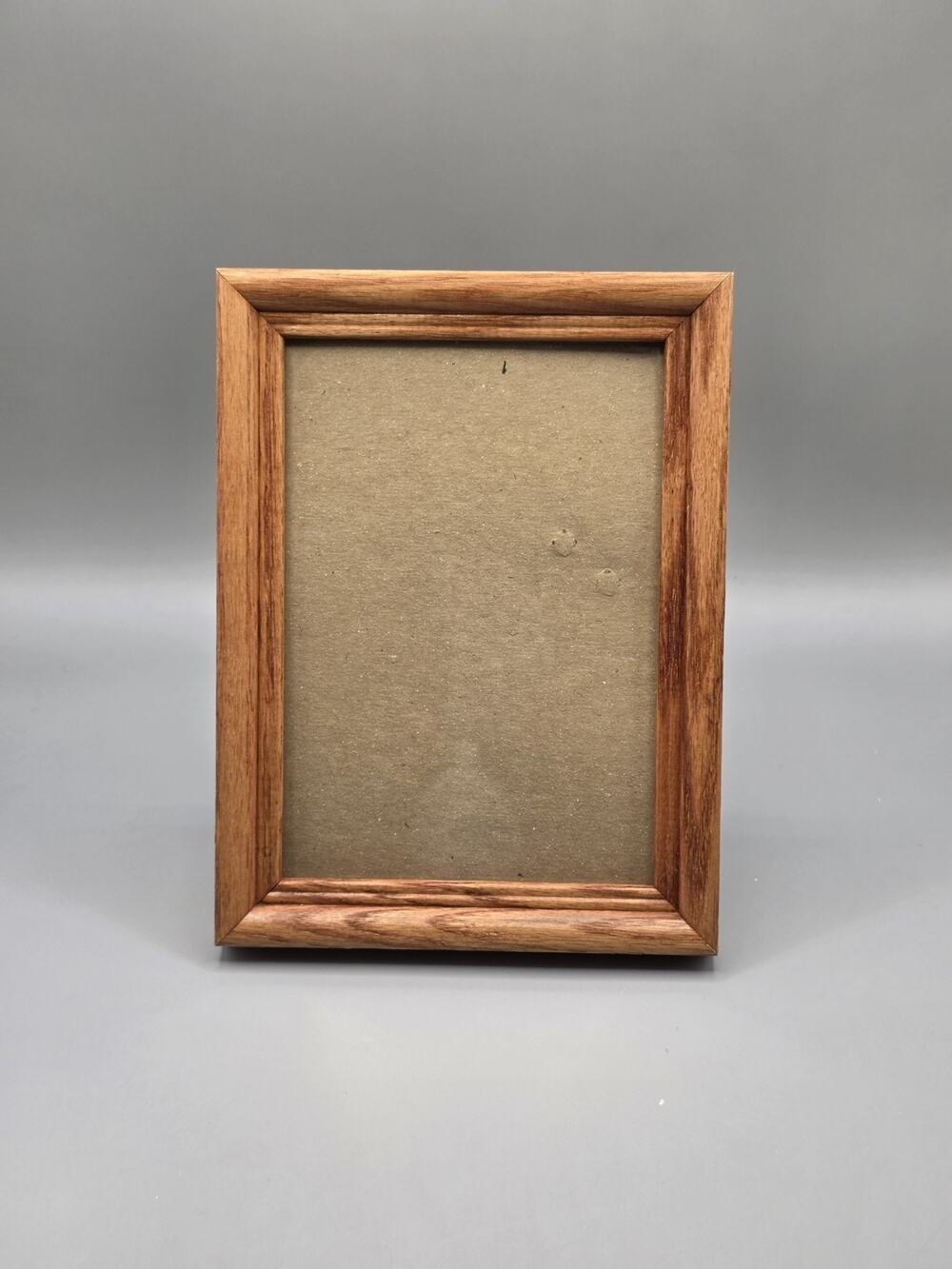 vintage solid wood mitered edge picture frame 5x7 MCM